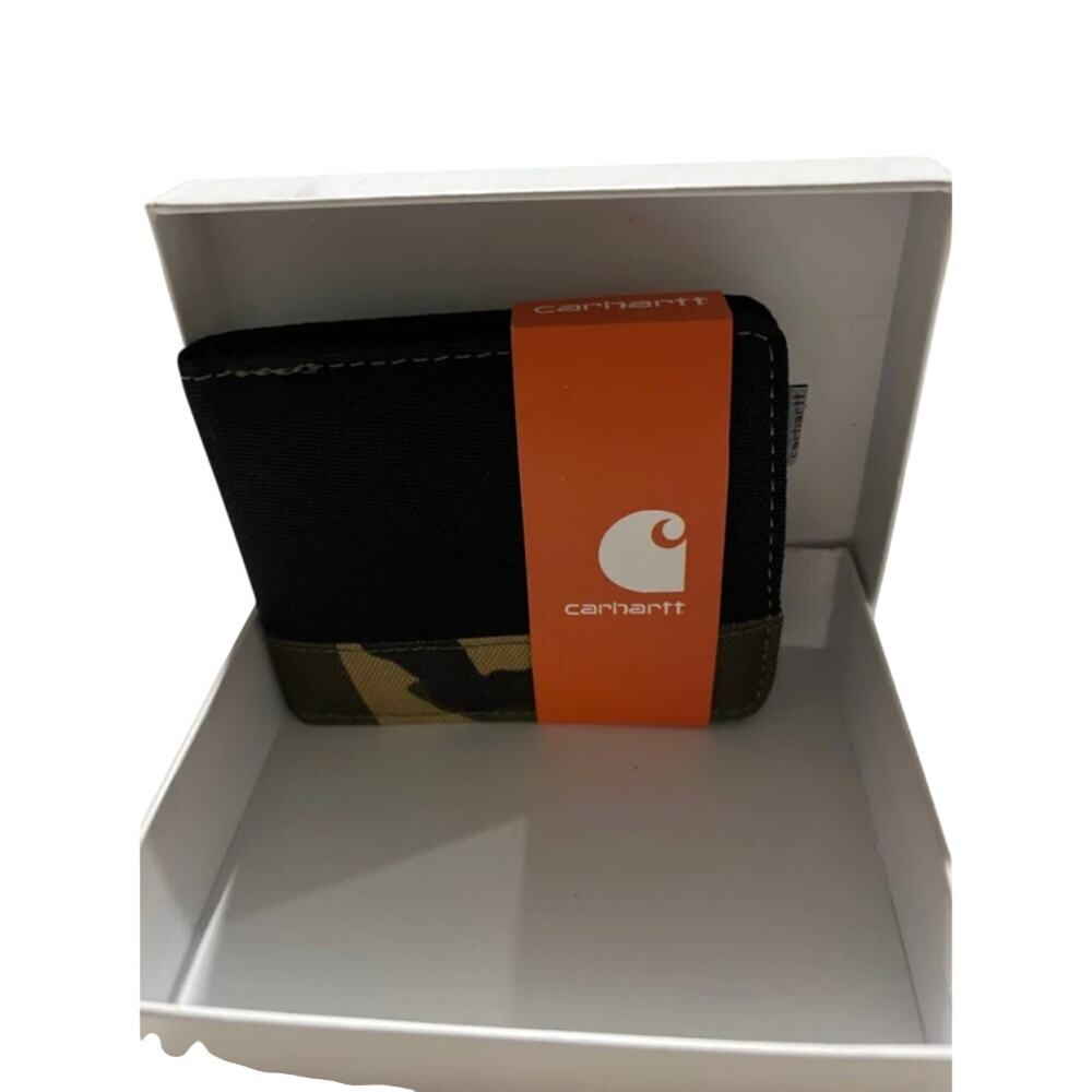 Carhartt Bifold Wallet Black Camo New in Box